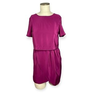 Amanda Uprichard Top Popover 100% Silk Mini Dress Size P/XS